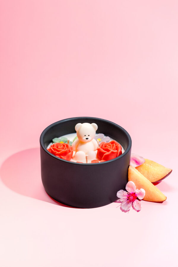 White Peach Blossom  Pink Jar